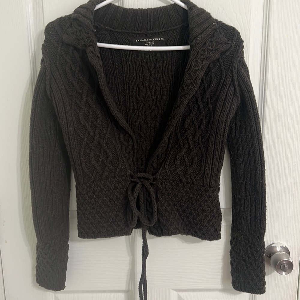Banana Republic Vintage Y2K Tie Up Cardigan